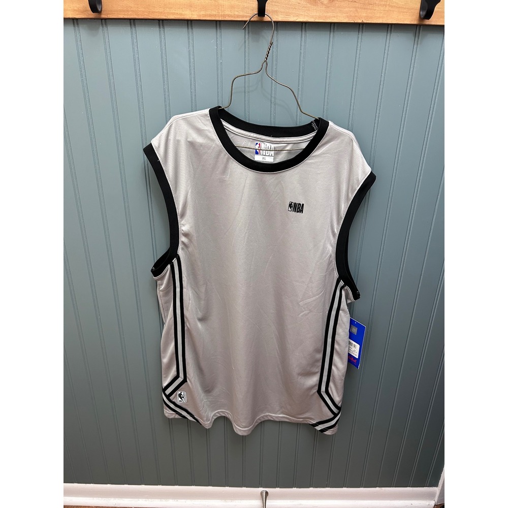 NBA The‎ Crossover Muscle Shirt Mens XL Silver Black Tank Basketball ZXMJ246S